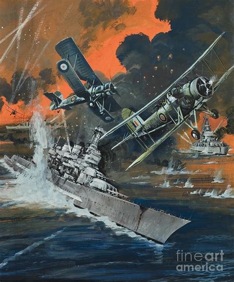 Naval Battle Painting By Graham Coton Fine Art America