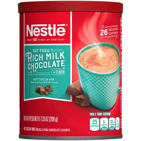 Nestle Hot Cocoa Mix Fat Free Rich Milk Chocolate Flavor 8 0 28 Oz