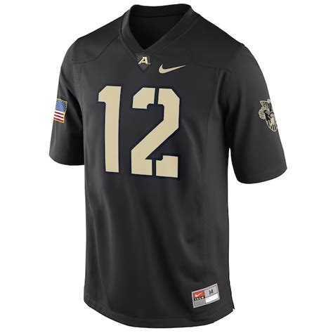 Nike Army Black Knights Replica Football Jersey 12 Black Gold Father