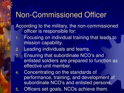 Non Commissioned Officer Meaning