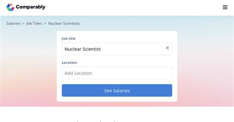 Nuclear Scientist Salary Comparably