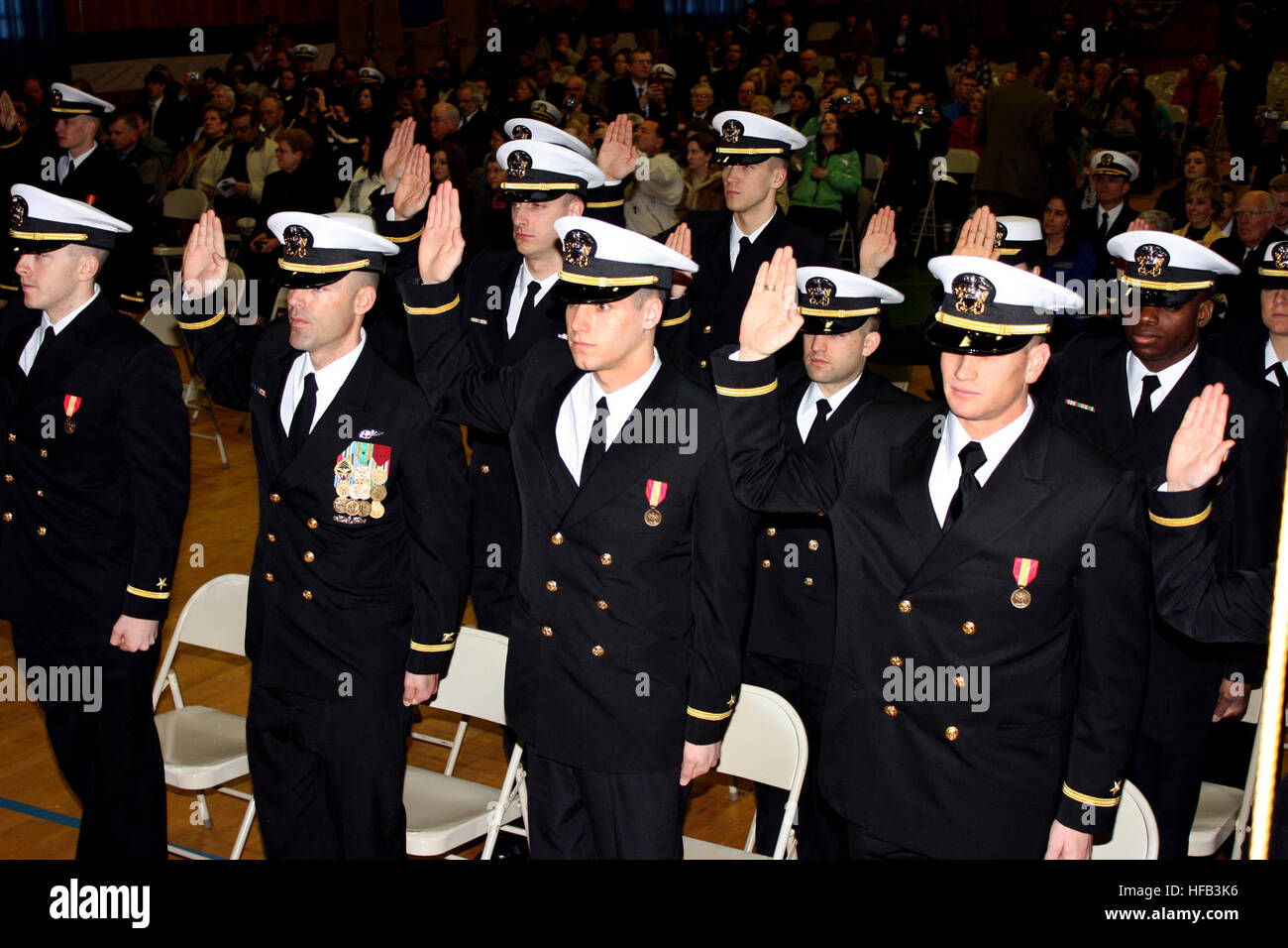 Officer Candidates Take The Oath Of Office During A Commissioning