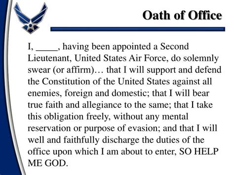 Officer Oath And Duties