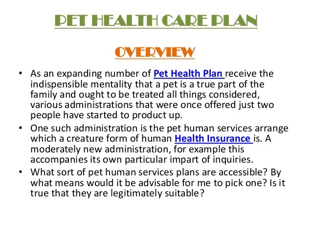 Pet Health Care Plan