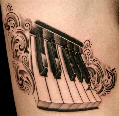 Piano Keyboard Tattoo Designs