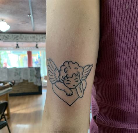 Pin By L On Yatted Cupid Tattoo Small Shoulder Tattoos Tattoos