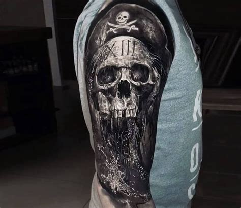 Pirate Skull Tattoo By Eliot Kohek Photo 28928