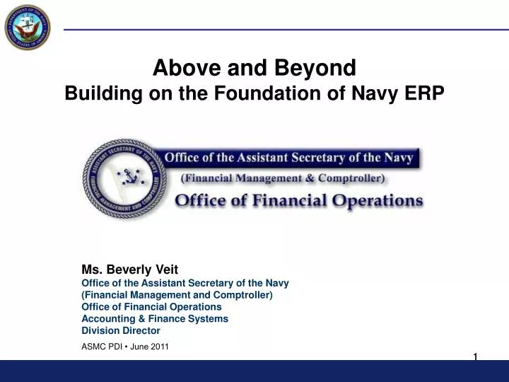 Ppt Above And Beyond Building On The Foundation Of Navy Erp