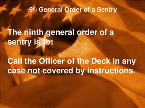 Ppt General Orders Of A Sentry Powerpoint Presentation Free Download