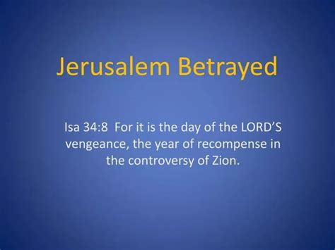 Ppt Jerusalem Betrayed Powerpoint Presentation Free Download Id