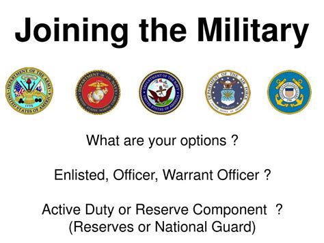 Ppt Joining The Military Powerpoint Presentation Free Download Id