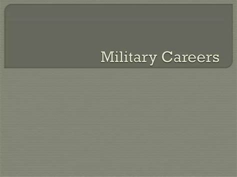 Ppt Military Careers Powerpoint Presentation Free Download Id 5481810