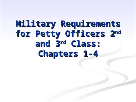 Ppt Military Requirements For Petty Officers 2 Nd And 3 Rd Class