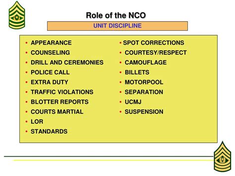 Ppt Role Of The Noncommissioned Officer Powerpoint Presentation Free