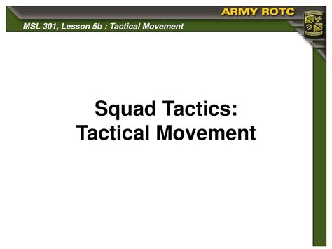 Ppt Squad Tactics Tactical Movement Powerpoint Presentation Id 358731