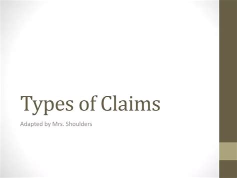 Ppt Types Of Claims Powerpoint Presentation Free Download Id 4611064