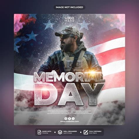 Premium Psd Memorial Day Social Media Post