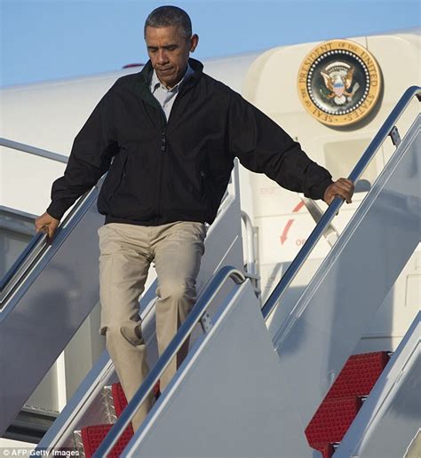 President Barack Obama Loses Footing While Getting Off Air Force One