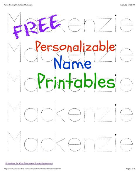 Printable Tracing Letters Names Name Tracing Generator