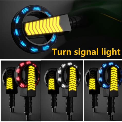 Professional 1Pair Night Moto Warning Flashing Lights Led Highlight Flowing Motorcycle Tail