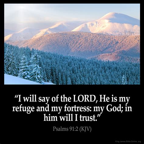 Psalms 91 2 Inspirational Image