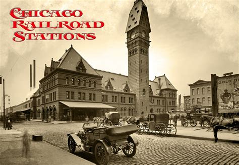 Railway Tracks And Stations In The City Of Chicago Illinois