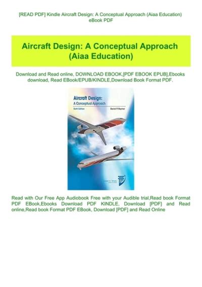 Read Pdf Kindle Aircraft Design A Conceptual Approach Aiaa Education