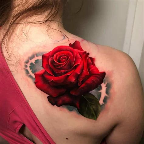 Realistic Rose Tattoo Inspiration