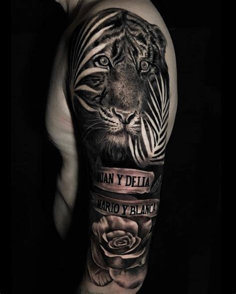 Realistic Tiger Face Arm Tattoo Angry Tiger Tattoo Stue524 Tiger