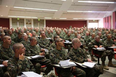 Recruits Learn Meaning Of Marine Uniform