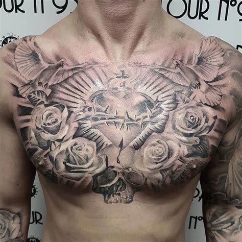 Religious Inspired Chest Tattooo By Josh Tattoonow