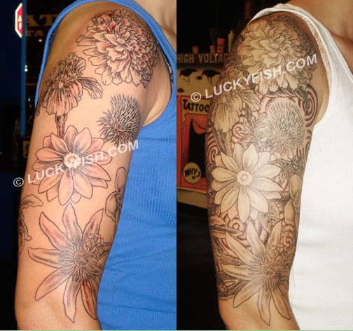 Religious Women Half Sleeve Tattoos