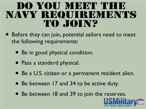 Requirements To Join The Navy Navy Com