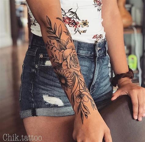 Resultado De Imagen Para Sleeve Tattoos For Women Girls With Sleeve