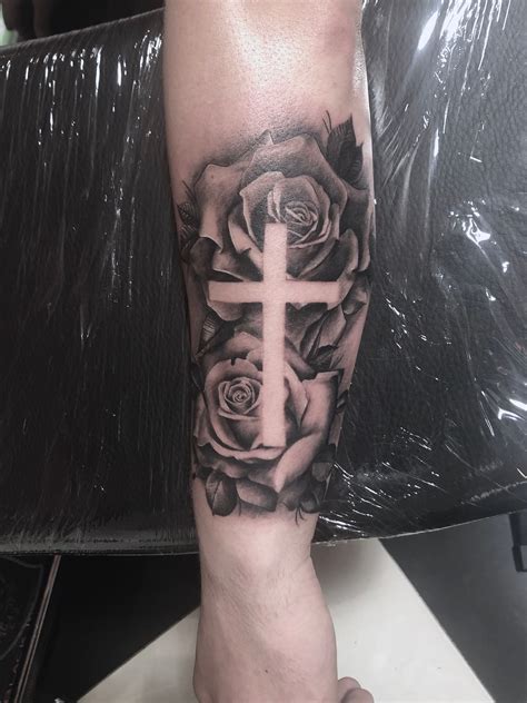 Rose Cross Tattoo Designs