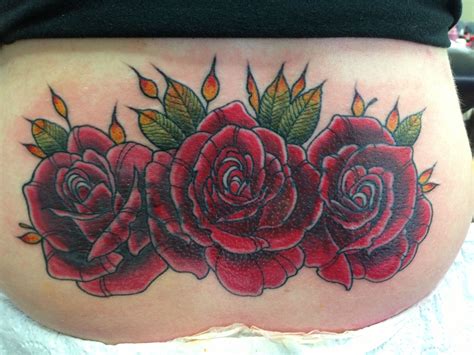 Roses Tattoo Lower Back Cover Up