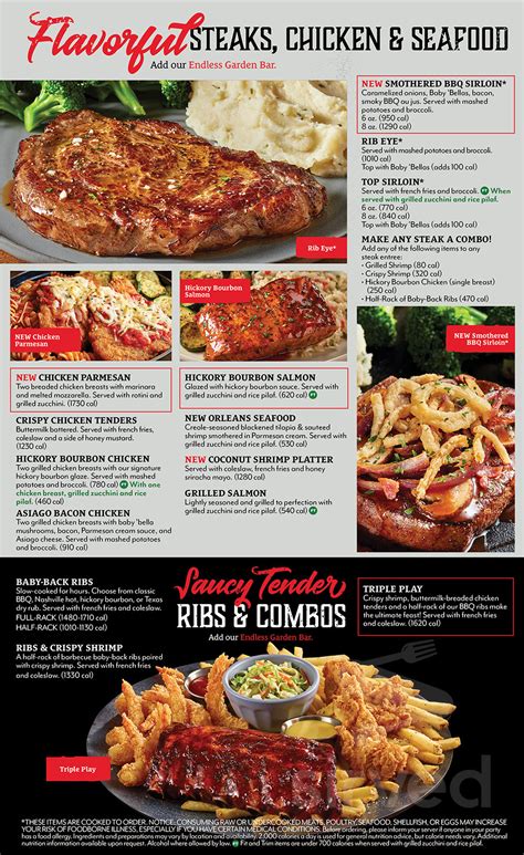 Ruby Tuesday Menu In Dumfries Virginia Usa