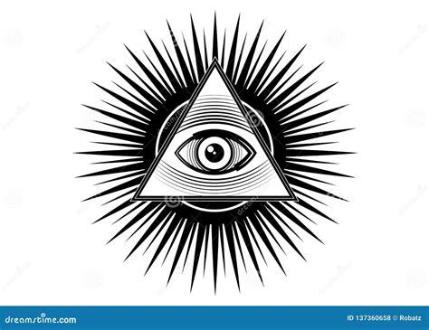 Sacred Masonic Symbol All Seeing Eye The Third Eye The Eye Of