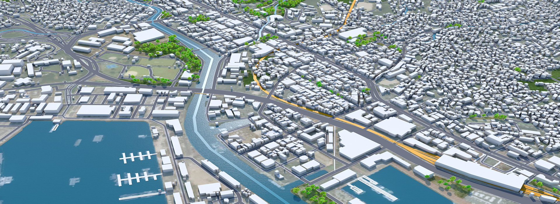 Sasebo City Nagasaki Japan 3D Model 30Km By 3Dstudio