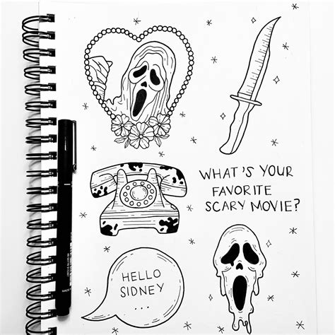 Scream Ghostface Tattoo Design Flash Sheet Artbylitzy Tatuajes De