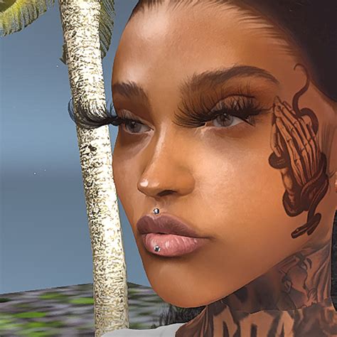 Second Life Marketplace Prayer Hands Left Face Tattoo