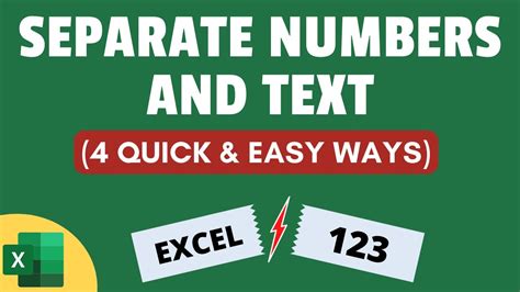 Separate Text And Numbers In Excel 4 Easy Ways