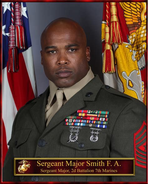 Sergeant Major Smith 1St Marine Division Leaders