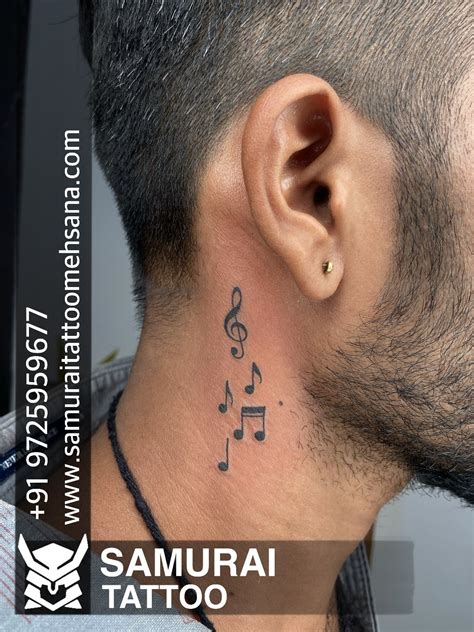 Sign Up Music Symbol Tattoo Neck Tattoo Tattoos