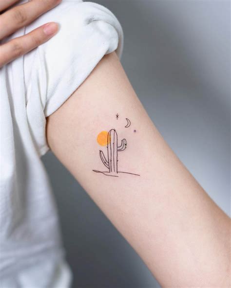 Simple Cactus Tattoo Designs