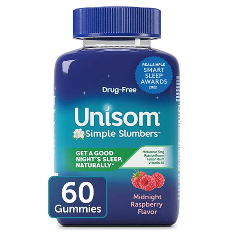 Simple Slumbers Unisom 5 Mg Melatonin Gummies