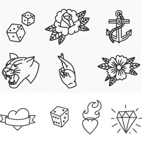 Simple Tattoo Stencils Designs