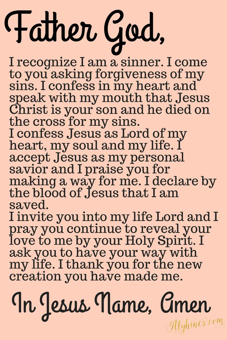 Sinners Prayer Of Salvation