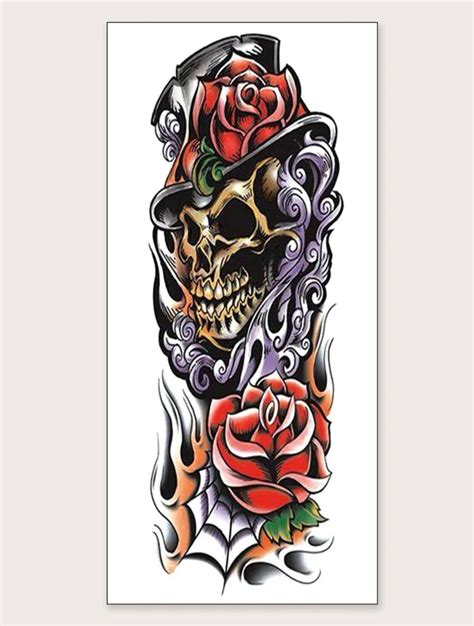 Skull And Roses Sleeve Tattoo Z Tattoo Geek Ideas For Best Tattoos