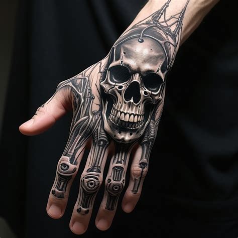 Skull Hand Tattoo Designs